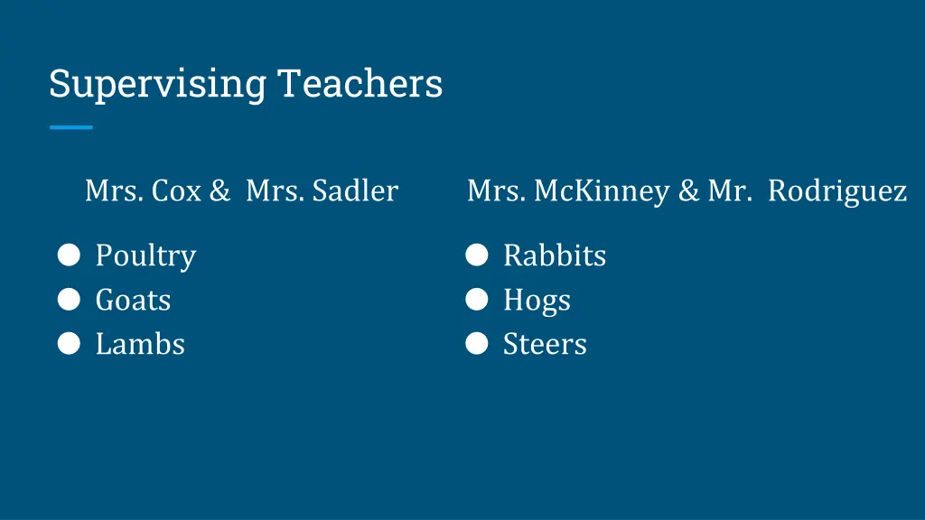 supervising teachers