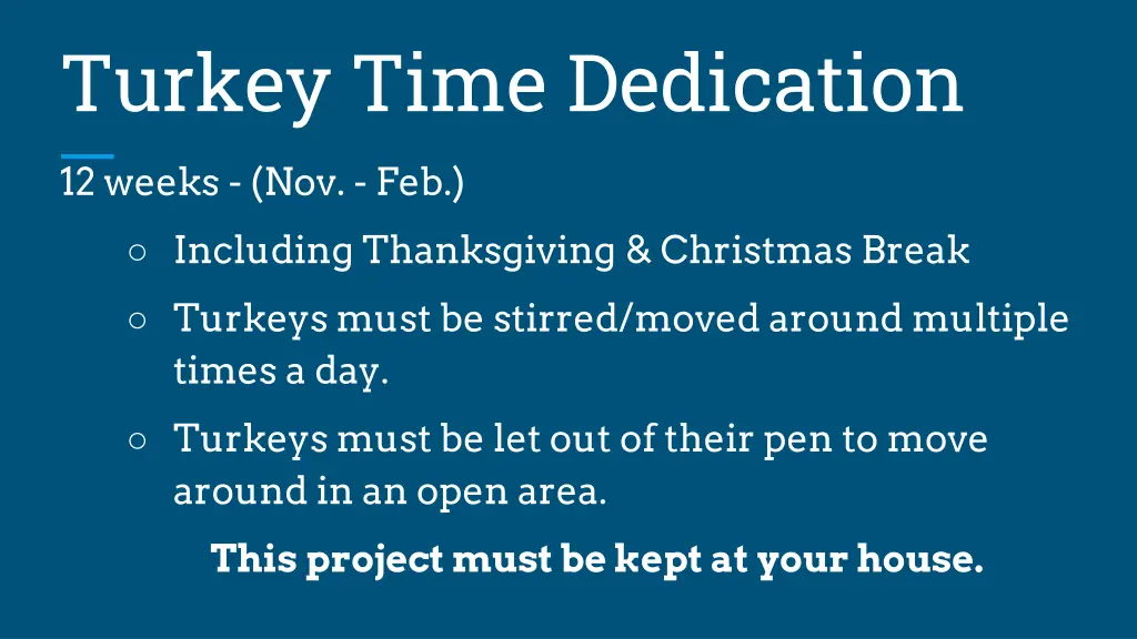 turkey time dedication