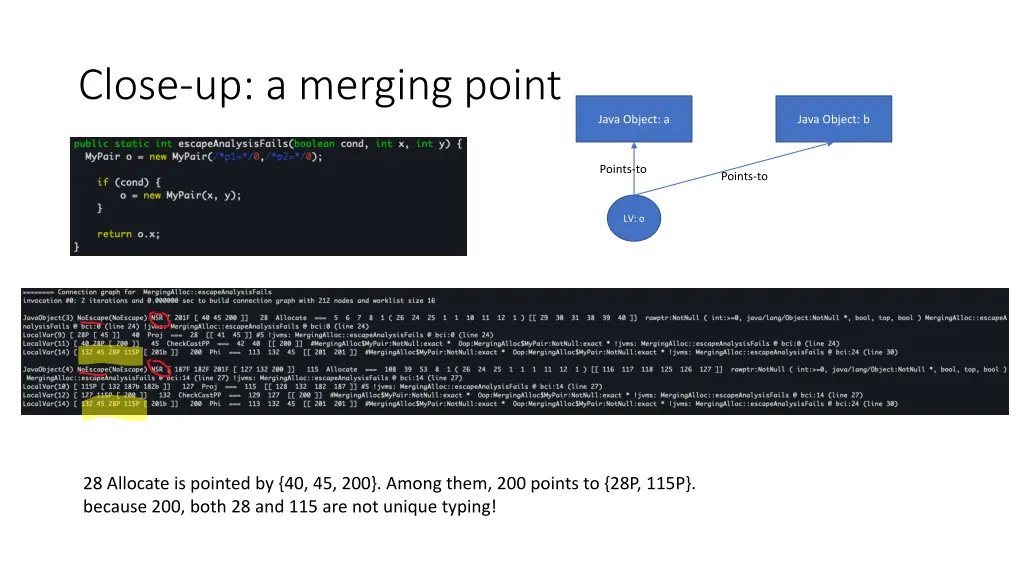 close up a merging point