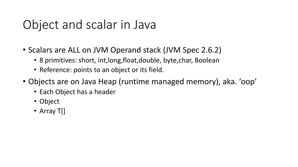 object and scalar in java