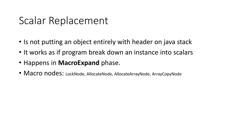 scalar replacement