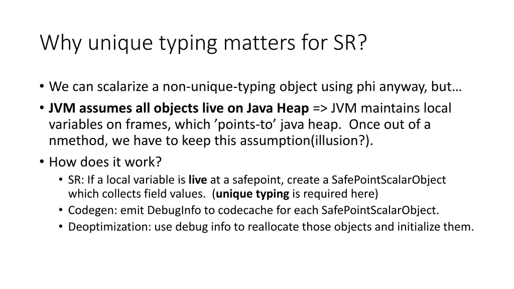 why unique typing matters for sr