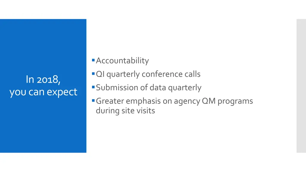 accountability qi quarterly conference calls