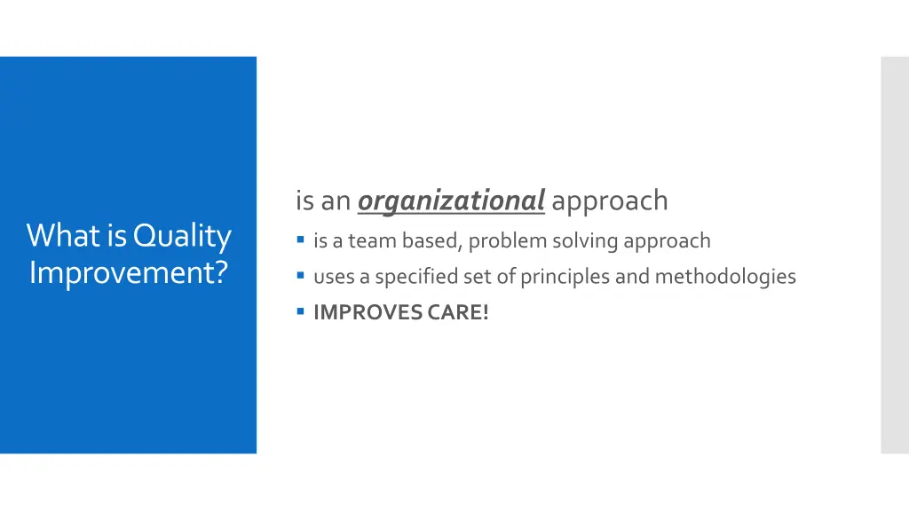 is an organizational approach is a team based