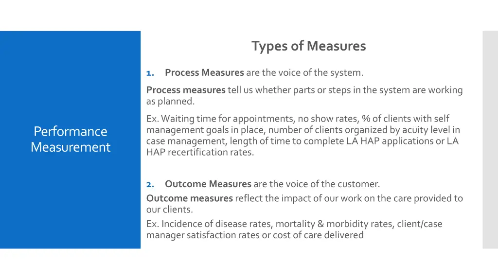 types of measures