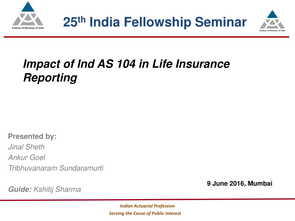 25 th india fellowship seminar