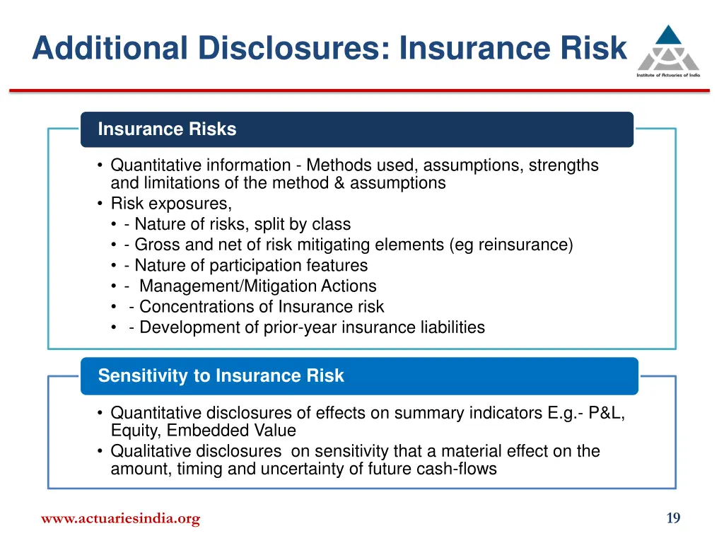 additional disclosures insurance risk