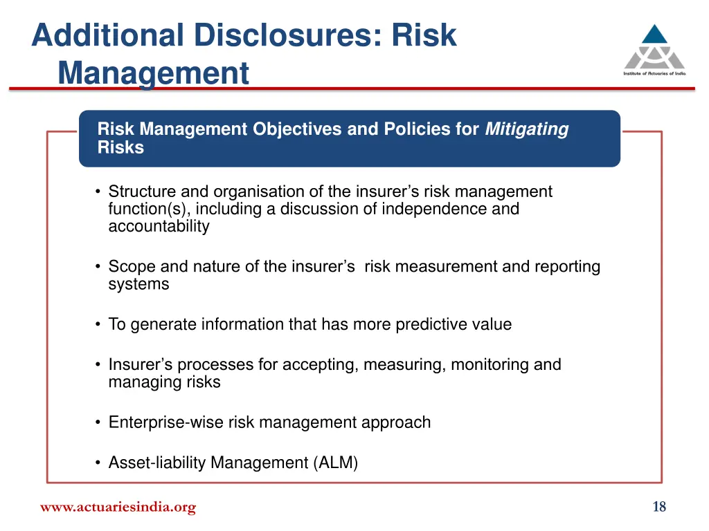 additional disclosures risk management