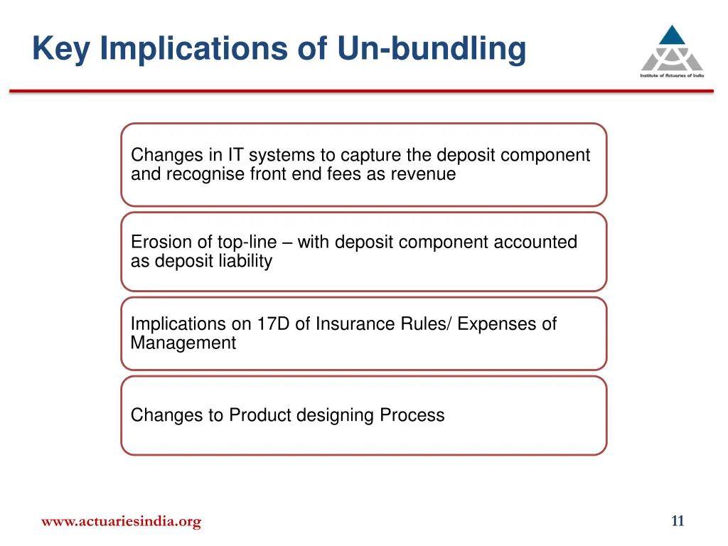 key implications of un bundling