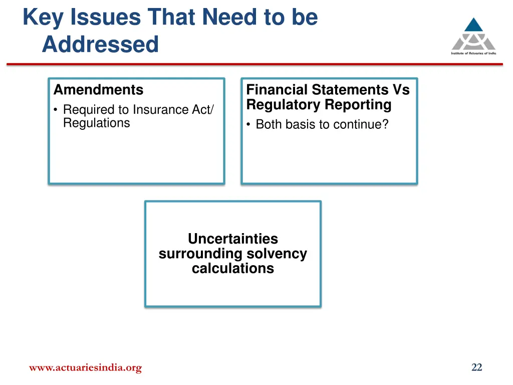 key issues that need to be addressed