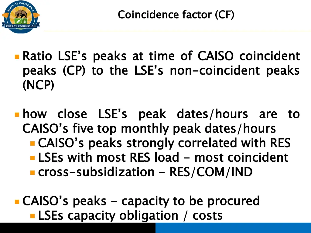coincidence factor cf