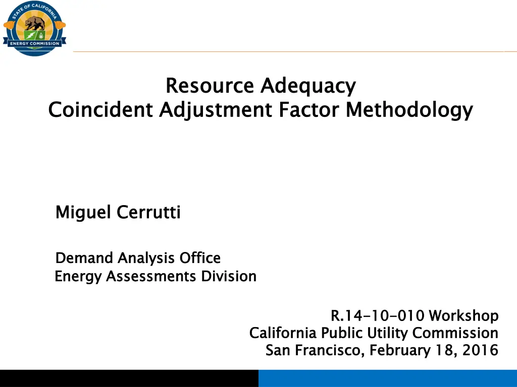 resource adequacy