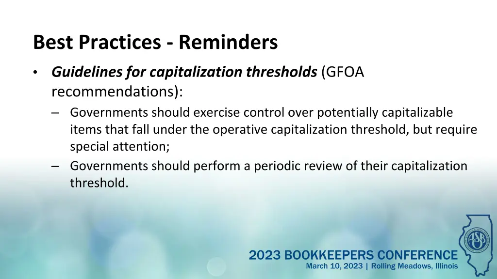 best practices reminders 1