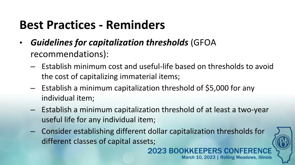 best practices reminders