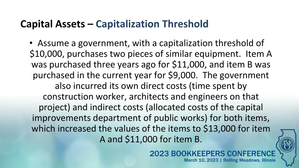 capital assets capitalization threshold 3