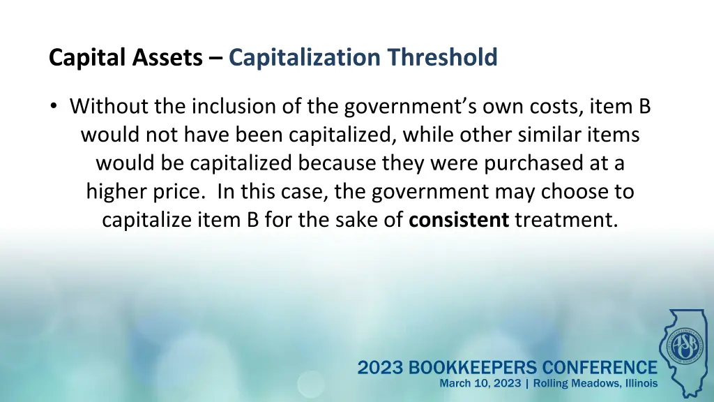 capital assets capitalization threshold 4