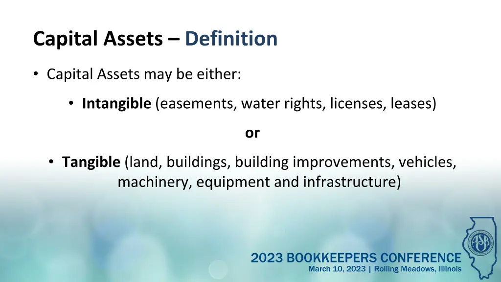capital assets definition 1
