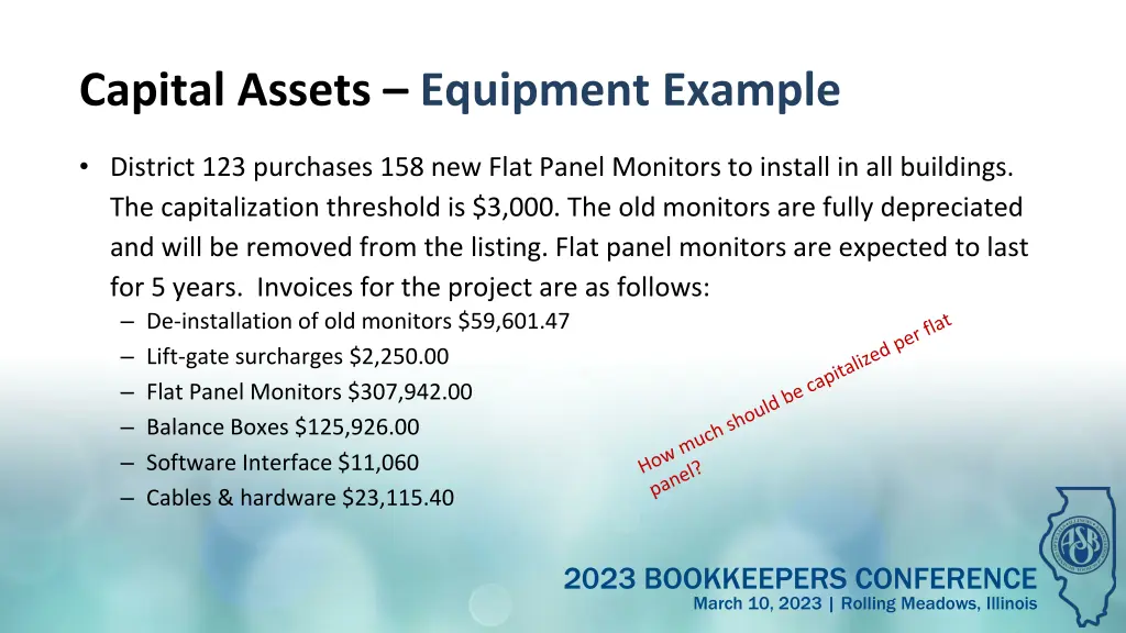 capital assets equipment example