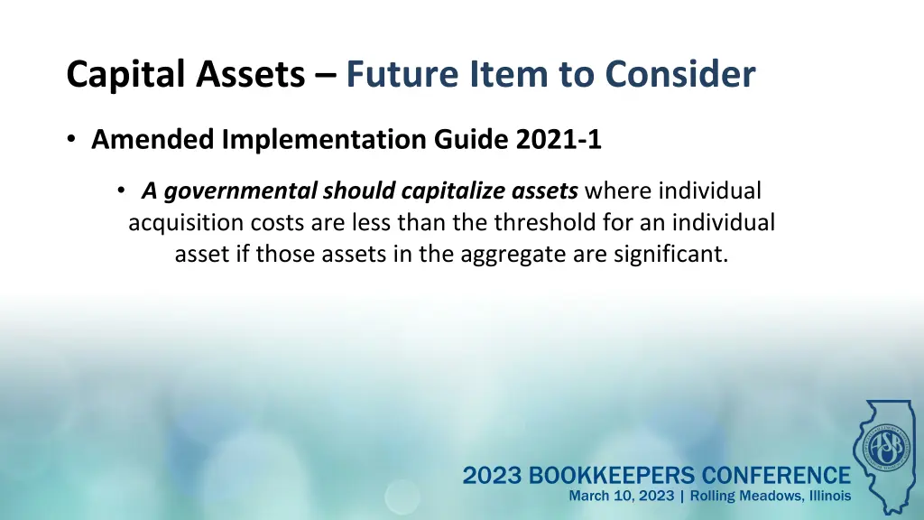 capital assets future item to consider 3
