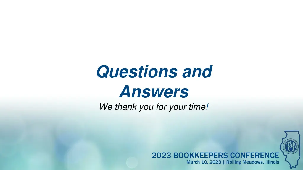 questions and answers we thank you for your time
