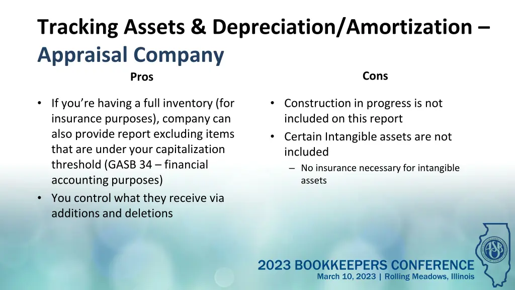tracking assets depreciation amortization 2