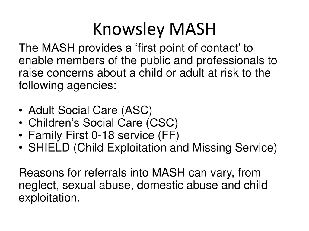 knowsley mash