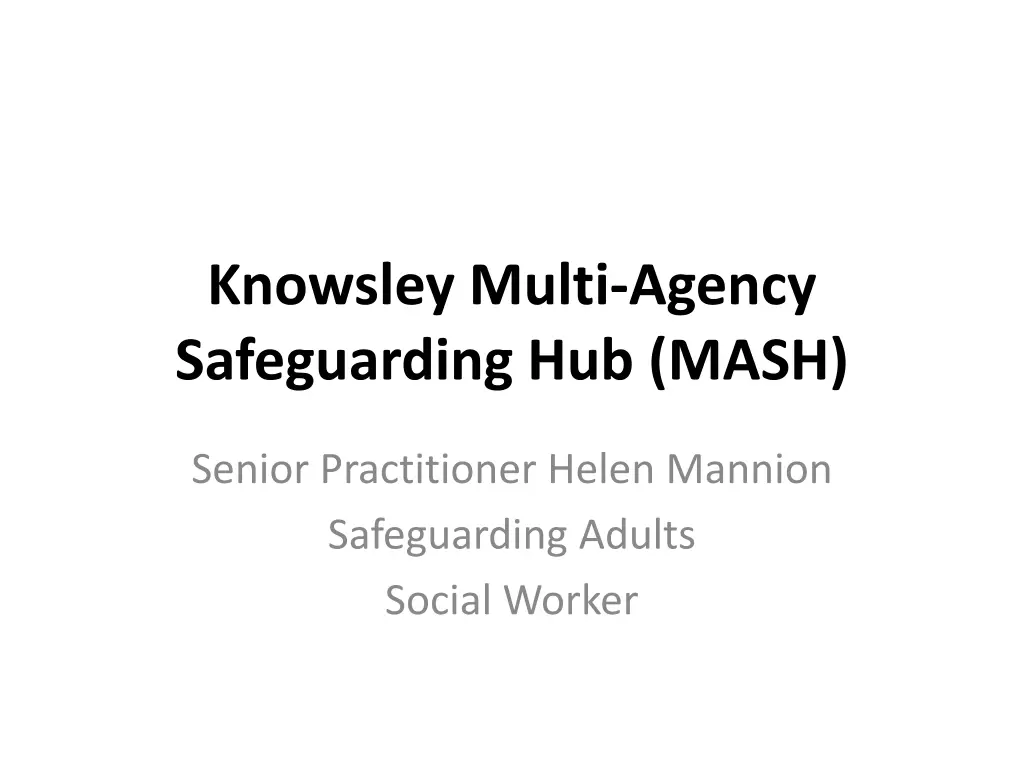 knowsley multi agency safeguarding hub mash