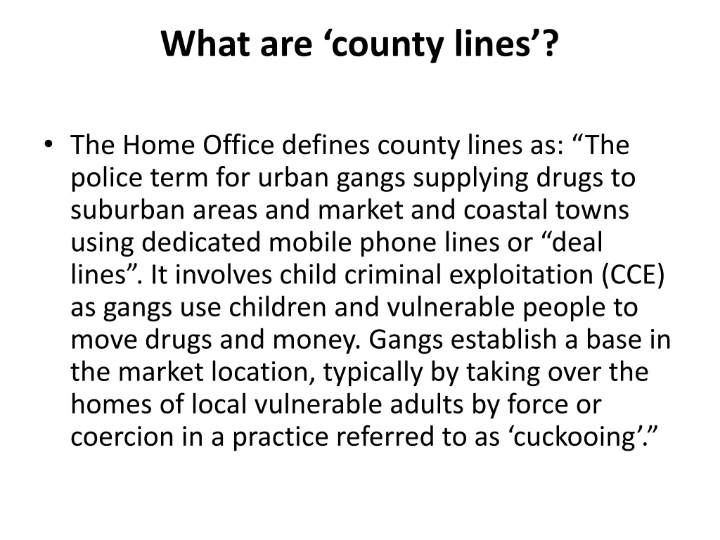 what are county lines