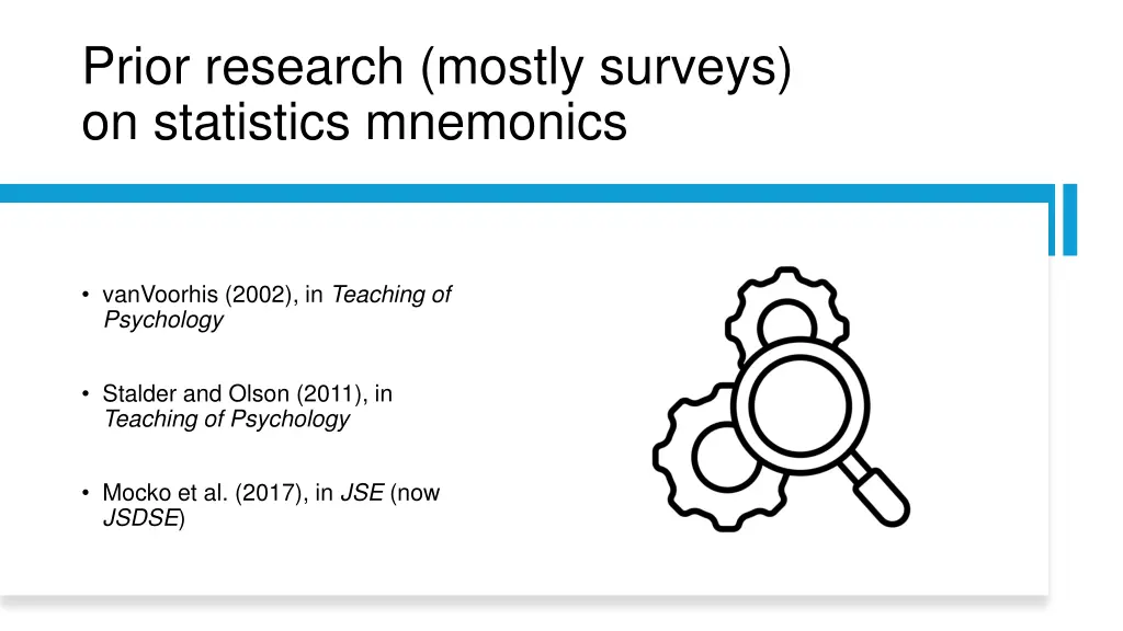 prior research mostly surveys on statistics