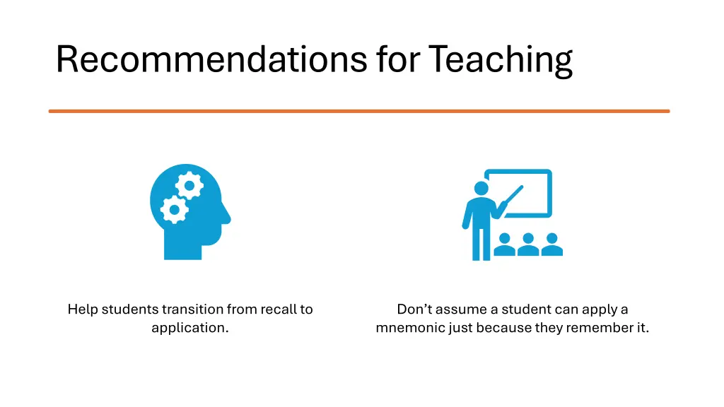 recommendations for teaching