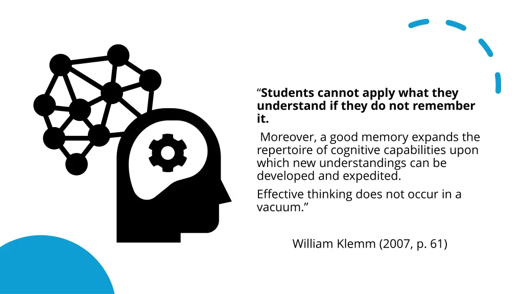 students cannot apply what they understand