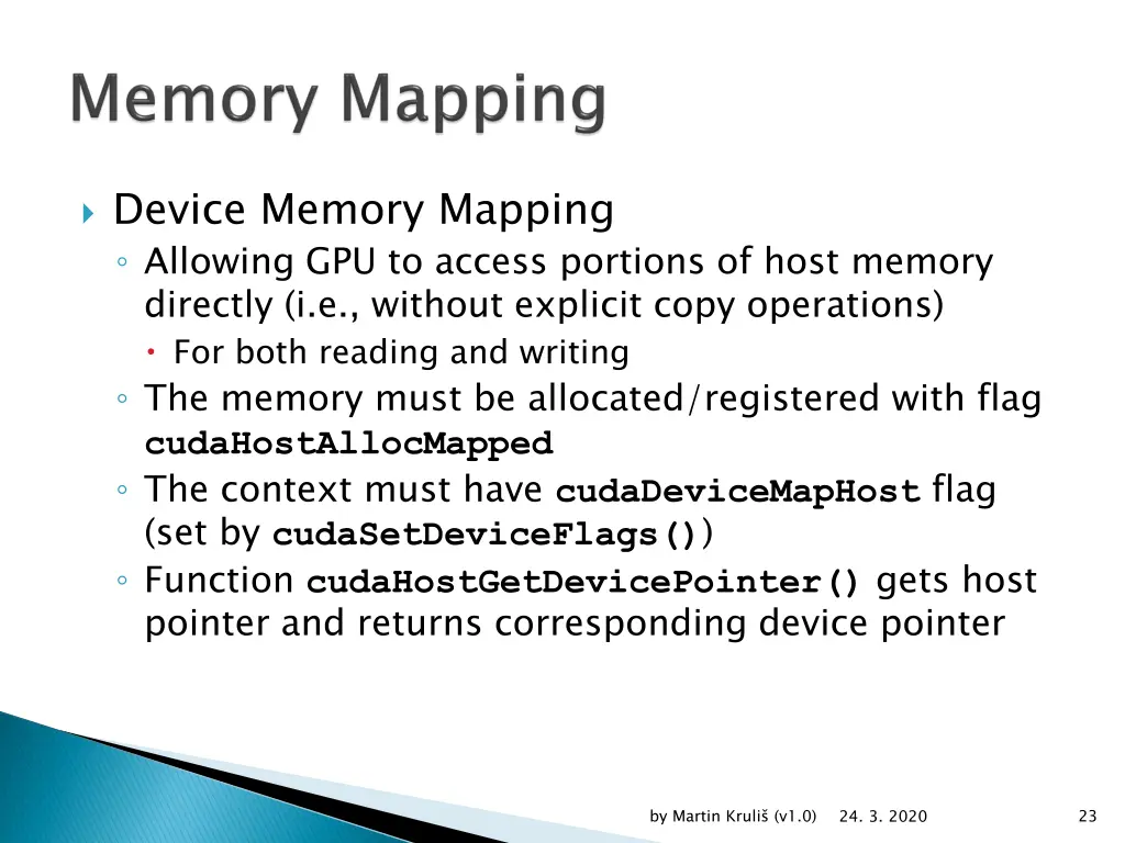 device memory mapping allowing gpu to access