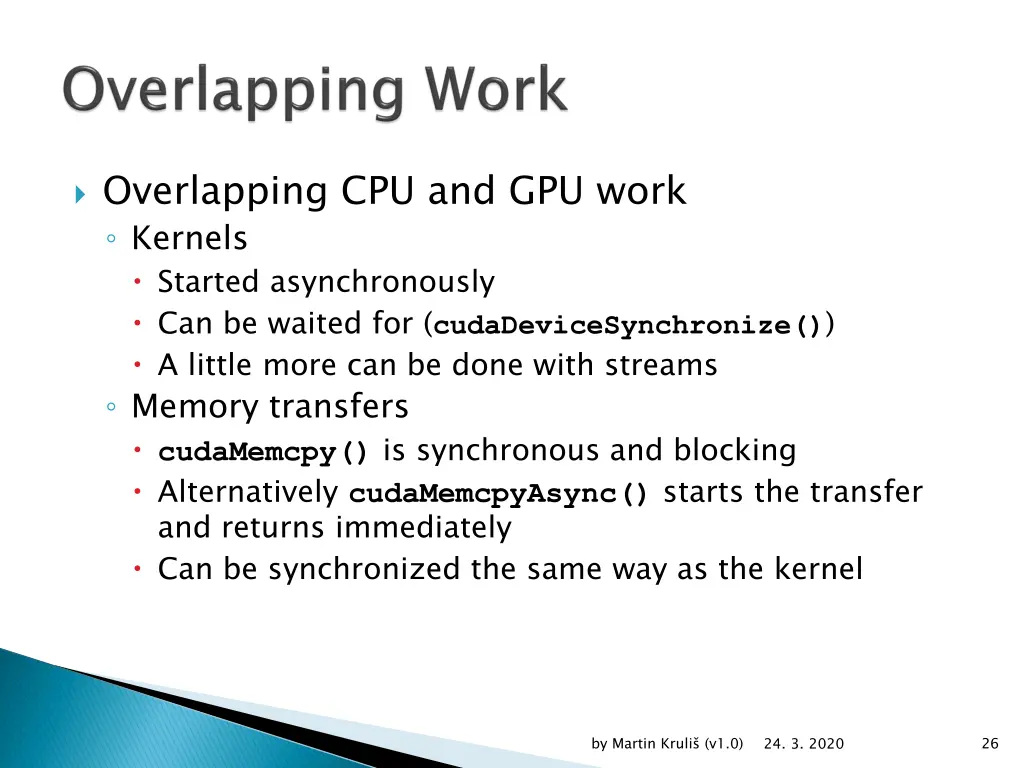 overlapping cpu and gpu work kernels started