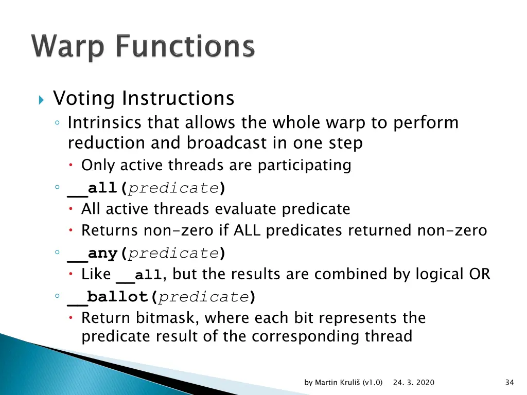 voting instructions intrinsics that allows