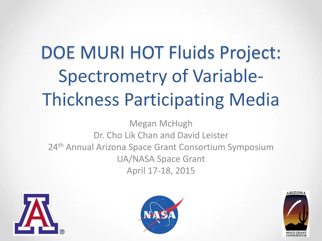 doe muri hot fluids project spectrometry