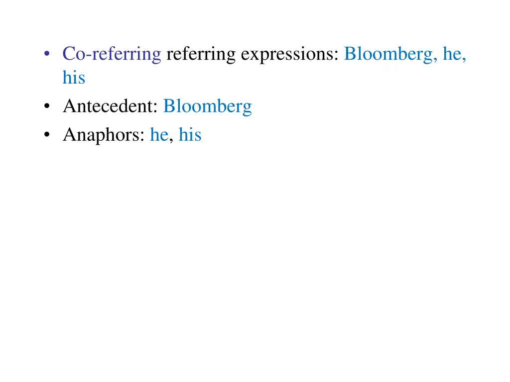 co referring referring expressions bloomberg
