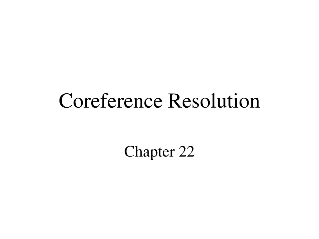 coreference resolution