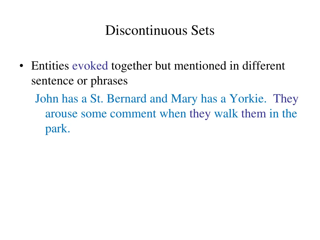 discontinuous sets