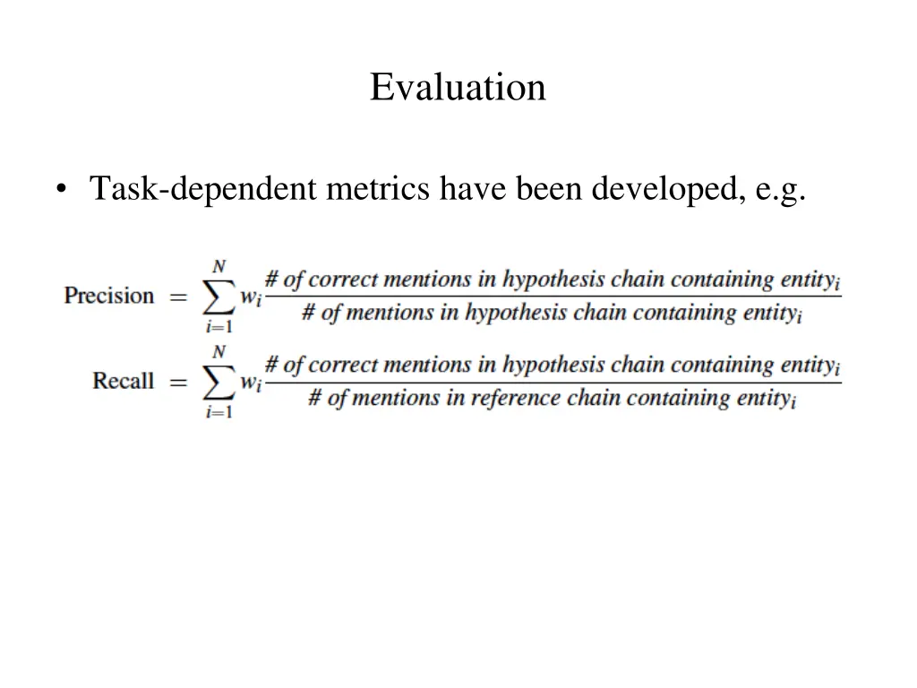 evaluation