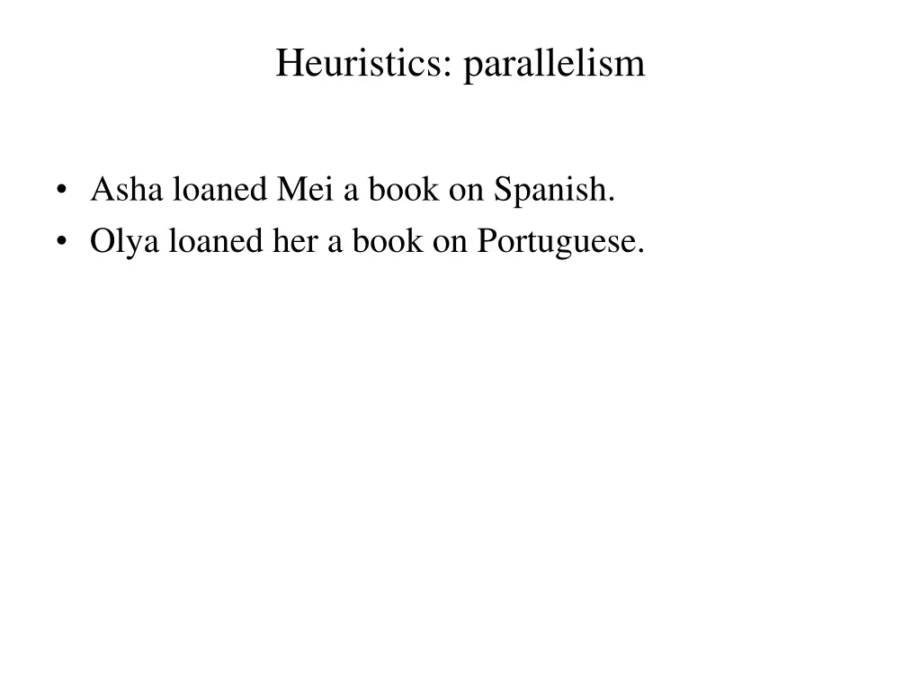heuristics parallelism