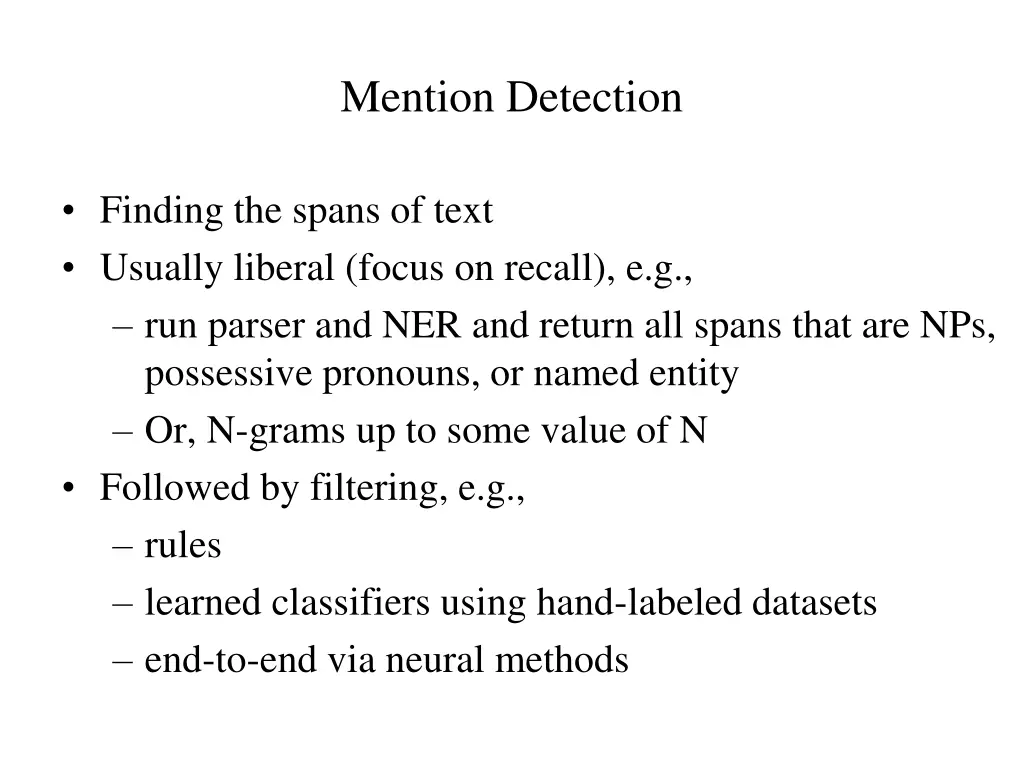 mention detection
