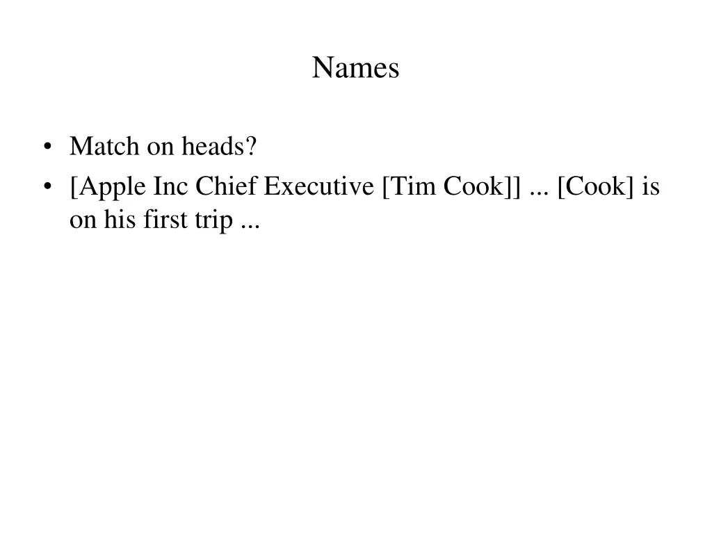 names