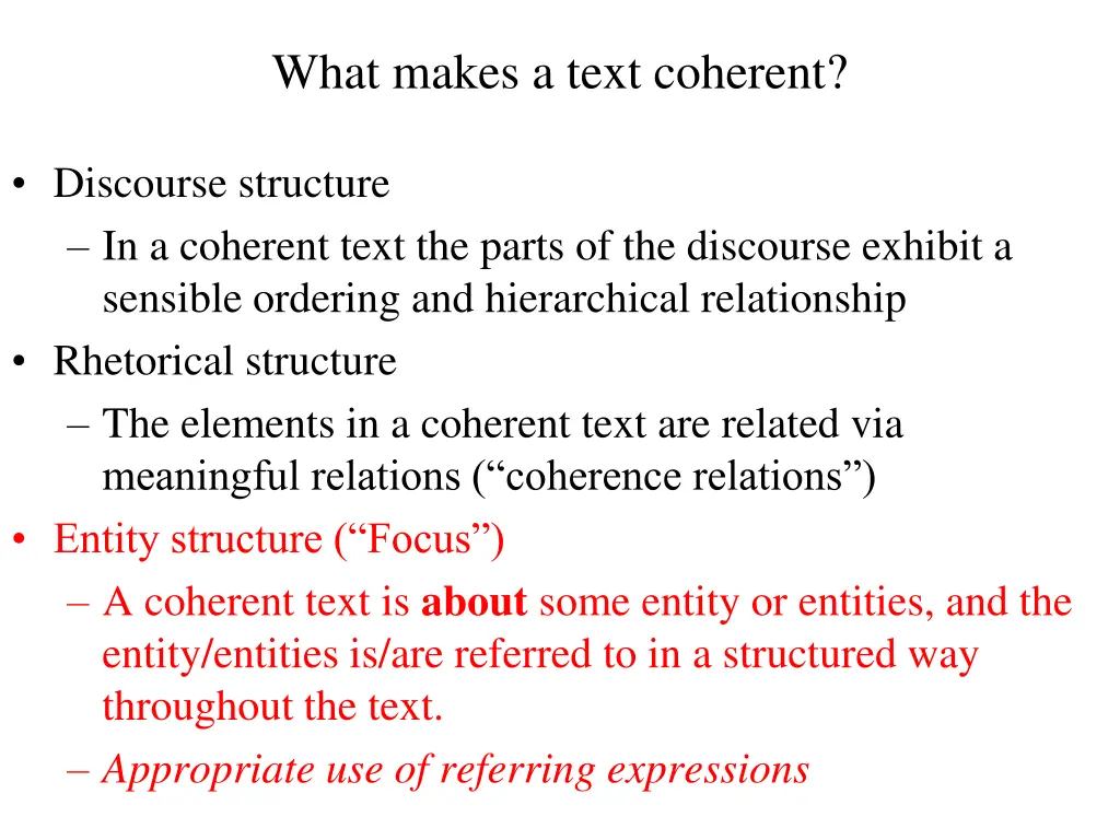 what makes a text coherent