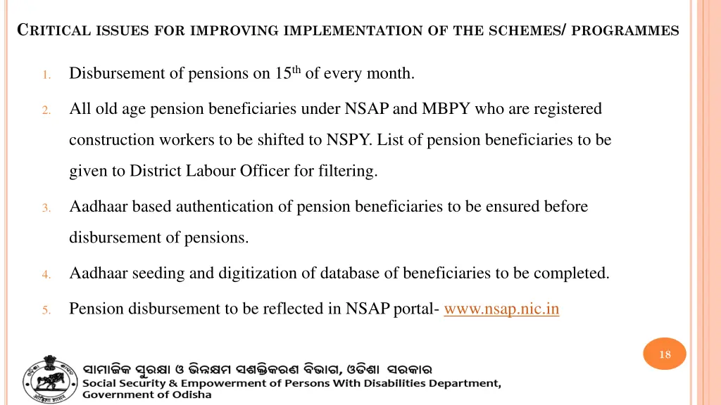 c ritical issues for improving implementation