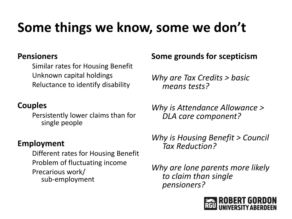 some things we know some we don t