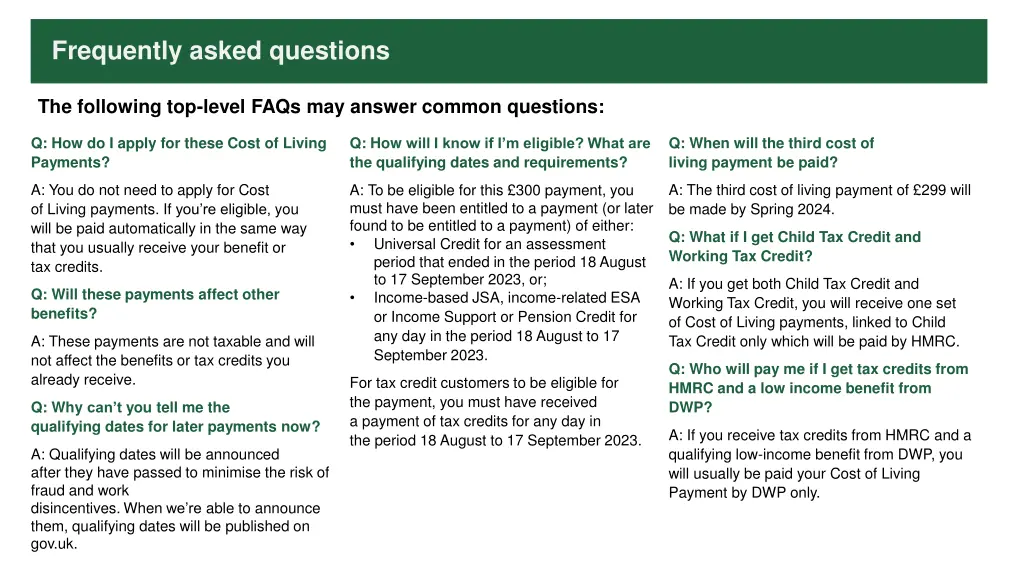 frequently asked questions