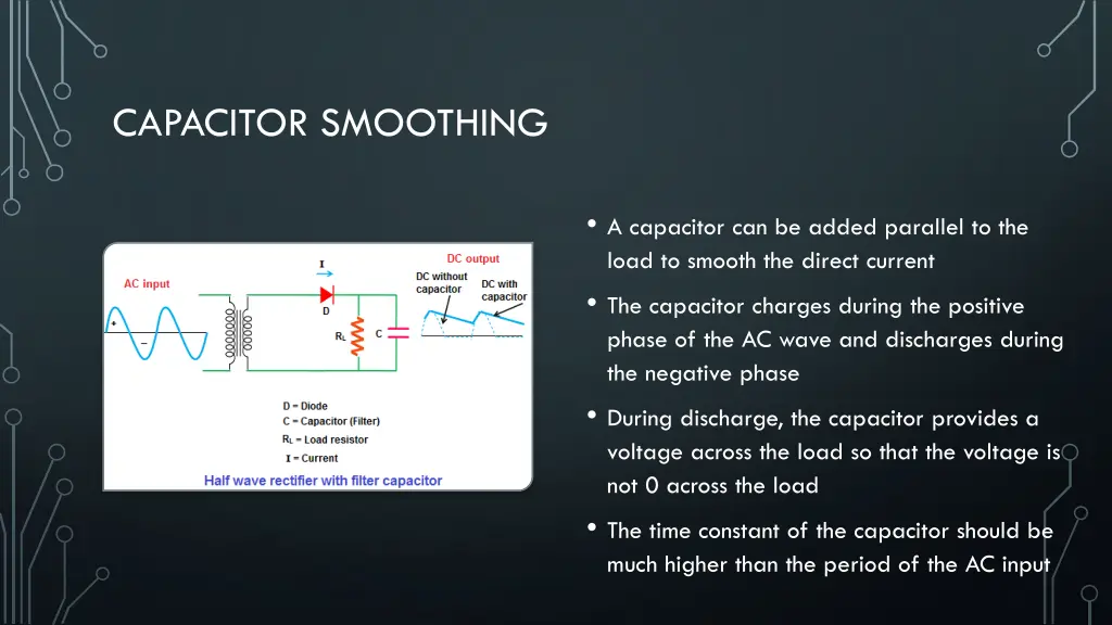 capacitor smoothing