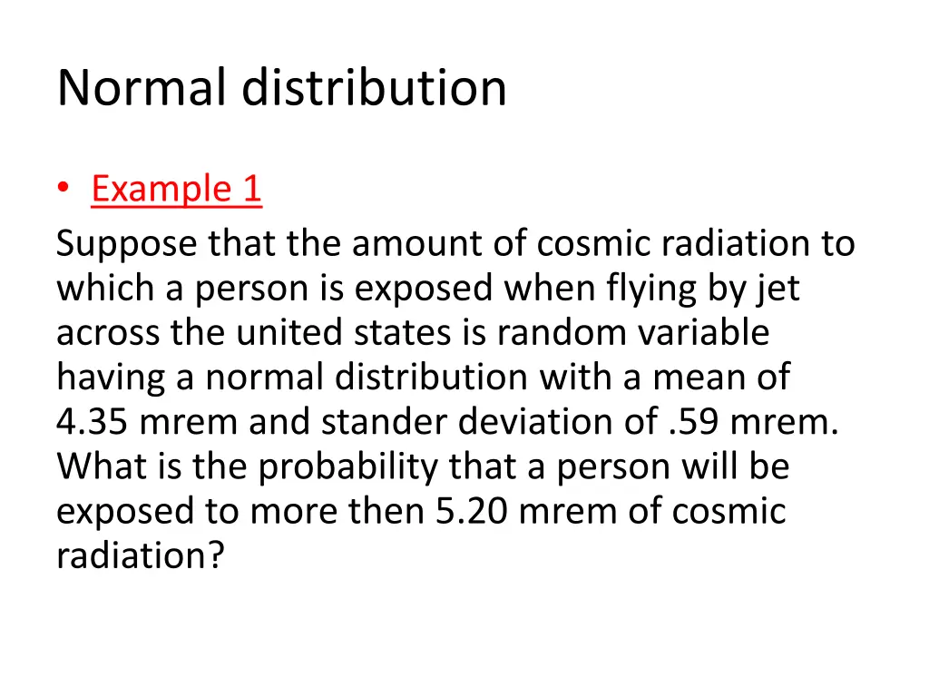 normal distribution
