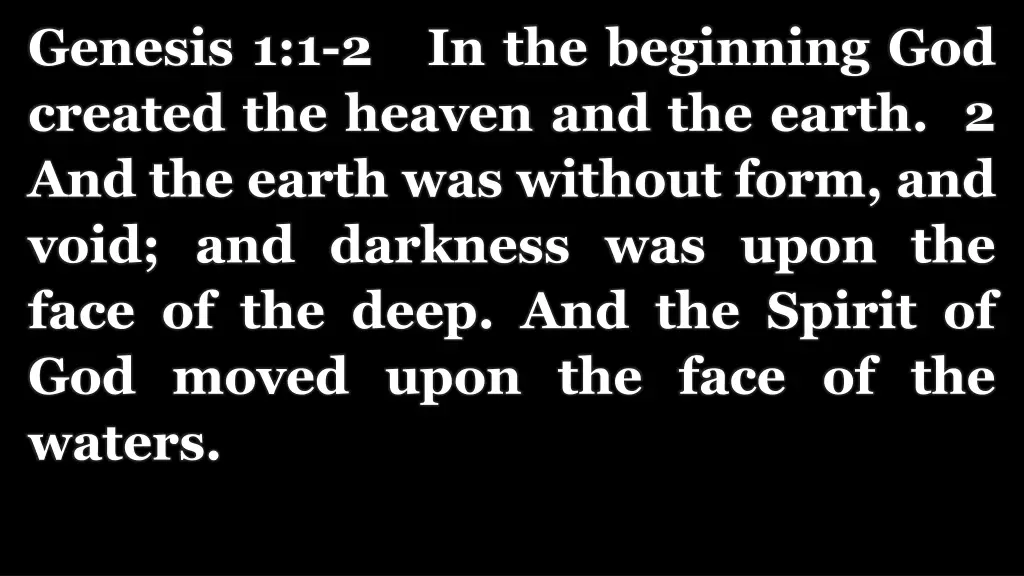 genesis 1 1 2 in the beginning god created