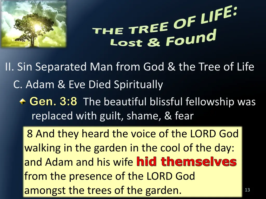 ii sin separated man from god the tree of life 2